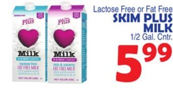 Bravo Supermarkets Skim plus milk offer