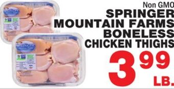 Bravo Supermarkets Mountain farms boneless chicken thighs offer