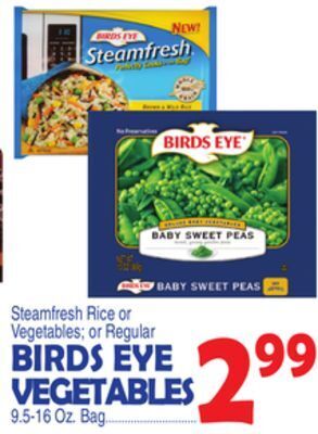 Bravo Supermarkets Birds eye vegetables offer