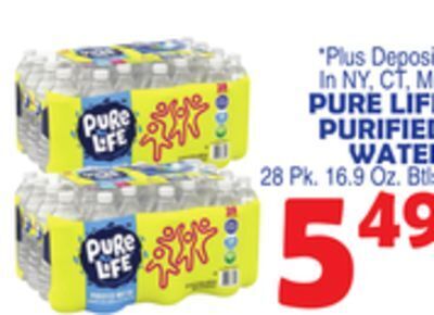 Bravo Supermarkets Pure life purified water offer