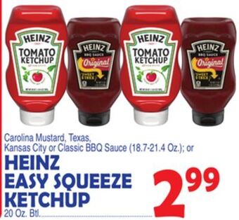 Bravo Supermarkets Heinz easy squeeze ketchup 20 oz. btl offer