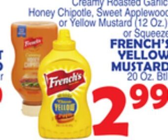 Bravo Supermarkets French's yellow mustard 20 oz. btl offer