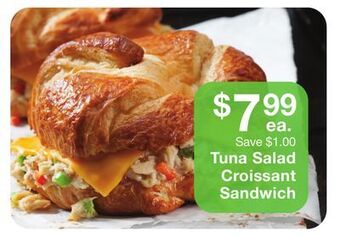 Fairway Store Market Tuna salad croissant sandwich offer