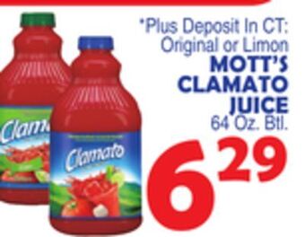 Bravo Supermarkets Mott's clamato juice offer
