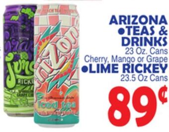 Bravo Supermarkets Arizona teas & drinks 23 oz. cans offer