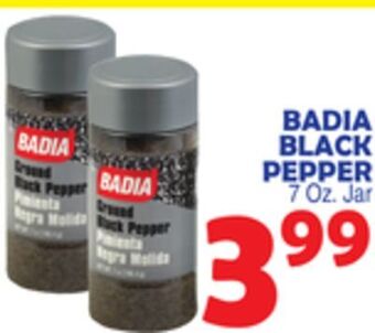 Bravo Supermarkets Badia black pepper offer