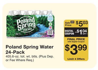 Fairway Store Market Poland spring water 24-pack offer