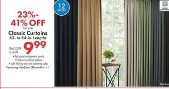 Boscov's Classic curtains offer