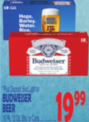 Bravo Supermarkets Budweiser beer offer