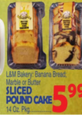 Bravo Supermarkets Sliced pound cake offer