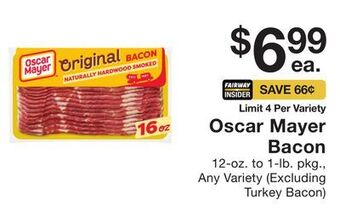 Fairway Store Market Oscar mayer bacon offer