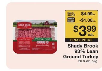 Fairway Store Market Shady brook 93% lean ground turkey offer