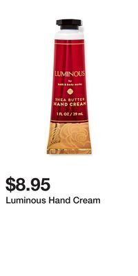 Bath & Body Works Luminous hand cream offer