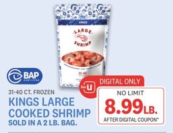 Kings Food Markets Kings large cooked shrimp offer