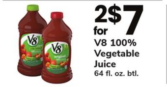 ACME V8 100% vegetable juice offer