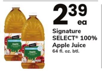 ACME Signature select 100% apple juice offer