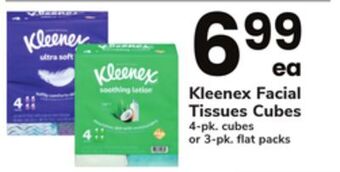 ACME Kleenex facial tissues cubes offer