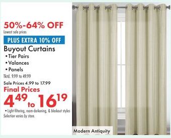 Boscov's Buyout curtains offer