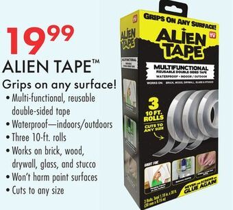 Boscov's Alien tape grips on any surface! offer