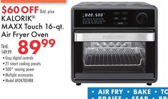Boscov's Kalorik maxx touch 16-qt. air fryer oven offer