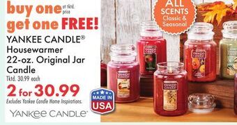 Boscov's Yankee candle housewarmer 22-oz. original jar candle offer