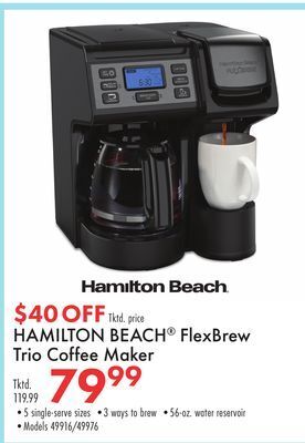 Boscov's Hamilton beach flexbrew trio coffee maker offer