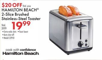 Boscov's Hamilton beach 2-slice brushed stainless-steel toaster offer