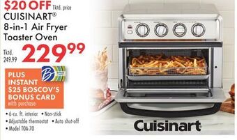 Boscov's Cuisinart 8-in-1 air fryer toaster oven offer