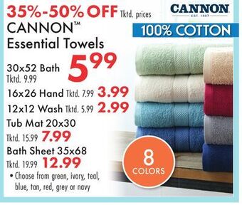 Boscov's Cannon essential towels offer