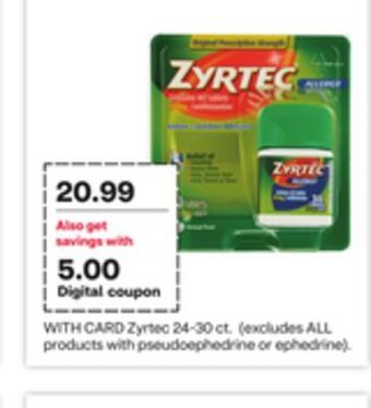 CVS Zyrtec 24-30 ct offer