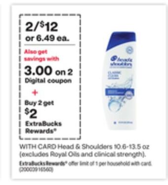 CVS Head & shoulders 10.6-13.5 oz offer