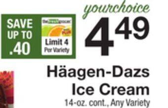 The Fresh Grocer Ice cream offer