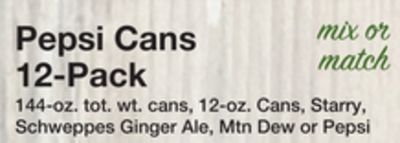 The Fresh Grocer Cans 12-pack offer