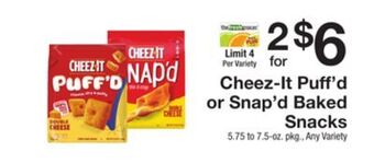 The Fresh Grocer Puff'd or snap'd baked snacks offer