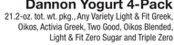 The Fresh Grocer Yogurt 4-pack offer