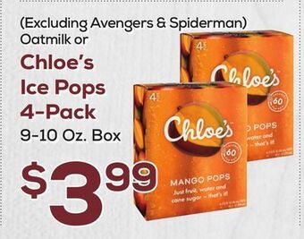 DeCicco & Sons Chloe's ice pops 4-pack offer