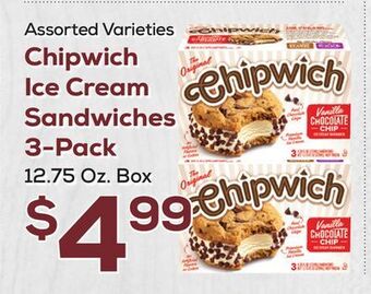 DeCicco & Sons Chipwich ice cream sandwiches 3-pack offer
