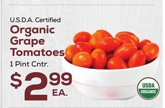 DeCicco & Sons Organic grape tomatoes offer