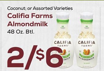 DeCicco & Sons Califia farms almondmilk offer
