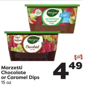 Weis Markets Marzetti chocolate or caramel dips offer