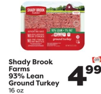 Weis Markets Shady brook farms 93% lean ground turkey offer