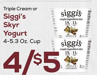 DeCicco & Sons Siggi's skyr yogurt offer