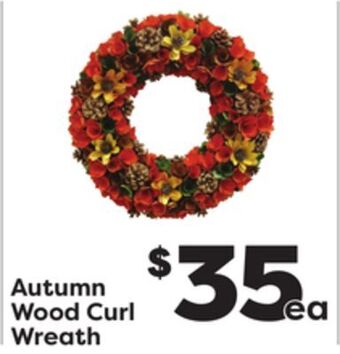 Weis Markets Autumn wood curl wreath offer