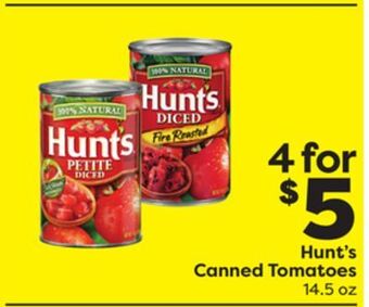 Weis Markets Hunt's canned tomatoes offer