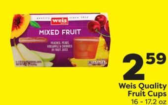 Weis Markets Weis quality fruit cups offer