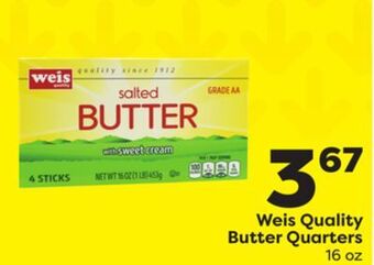 Weis Markets Weis quality butter quarters offer