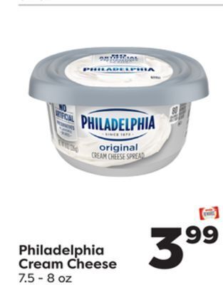 Weis Markets Philadelphia cream cheese offer