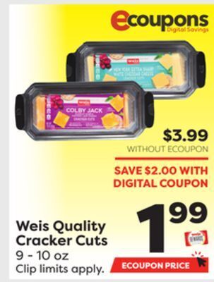 Weis Markets Weis quality cracker cuts offer