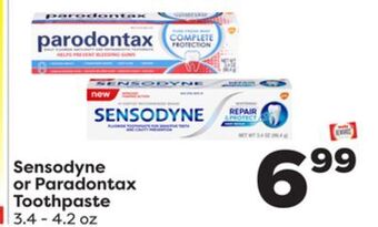 Weis Markets Sensodyne or paradontax toothpaste offer