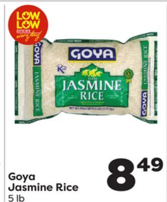 Weis Markets Goya jasmine rice offer